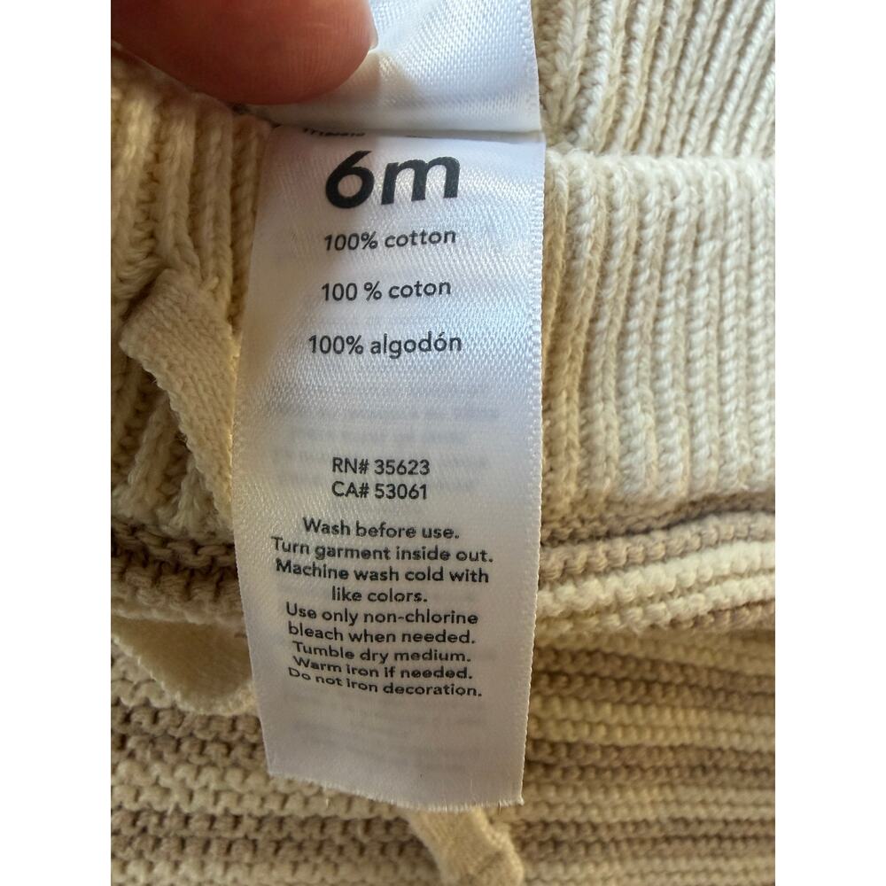 Carter's Just One You Baby Knit Jogger Pants Oatmeal Marled Size 6M - Picture 3 of 4
